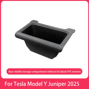 Rear Seat Storage Box For Tesla Model Y Juniper 2025 Organizer Center Console Bins Backseat Trash Can Garbage Bag Under Seat Tra
