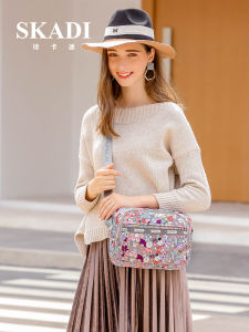 New 2025 Womens Nylon Canvas Shoulder Bag Oxford Cloth Crossbody Bag Ladies Soft Foldable Small Square Bag Casual Style