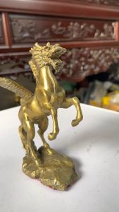 Tượng long mã bằng đồng phong thủy (DxRxC:11x8x15cm 06kg)