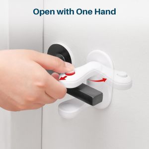 Universal Multi-functional Child Baby Safety Lock Rotation Proof Professional Door Adhesive Security Latch Door Lever Lock
