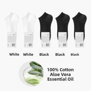 B&C.Room | 100% Cotton Antimicrobial Essential Oil Odor-Resistant Breathable Mens Short Socks