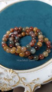 Vòng tay đá Thạch Anh Tóc tam tài size 9 li Thạch Anh Tóc Đỏ Thạch Anh Tóc Vàng Thạch Anh Tóc Xanh | Hoa Minh Gem