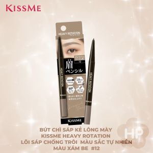 Chì Kẻ Lông Mày Lõi Sáp Siêu Mịn Kissme Heavy Rotation Eyebrow Pencil 0.09G ( Màu Xám Be 12 )