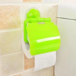 Bathroom Kitchen Multi-Purpose Tissue Holder Towel Ring Hook Paper Towel Dispenser Suction Cup Wall Mounted Storage Rack