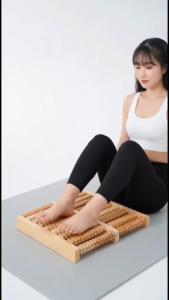 PVN73411 Dụng Cụ Massage Bàn Chân Bằng Gỗ Tiện Lợi – Con Lăn Massage Thư Giãn Chân
