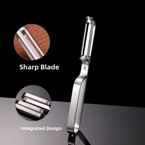Stainless Steel Kitchen Fruit Peeler Cutter Potato Skin Remover Vegetable Scraper Tool Easy to Clean Home Cooking Tool