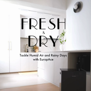 EuropAce Smart WiFi Dehumidifier + Air Purifier | HEPA13 3 Years Full Warranty Dehumidify Up To 60L Per Day
