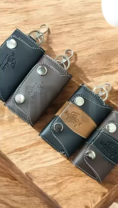 Dompet Gantungan Kunci STNK Kendaraan Mobil dan Motor Model 3 Lipat Logo Bovis Terbaru Unik Lucu Bahan PU Sintetis