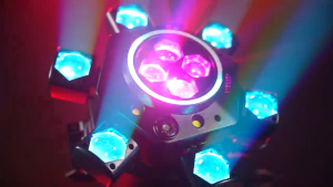 LM Stage lights 4in1 RGBW with Laser Remote/DMX/Voice control LED DJ lighting for disco light party