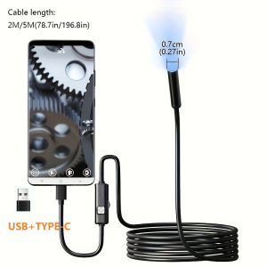 Camera Nội Soi Chống Nước 7.0MM Type-C IP67 Với 6 Đèn LED Có Thể Điều Chỉnh Ống Soi Kiểm Tra Linh Hoạt Dành Cho Điện Thoại Android Và Máy Tính