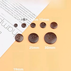 Nút Quần Áo Bằng Gỗ Tự Nhiên Hình Quả Dừa Màu Trơn Cho Trẻ Em Nút Quần Áo Bằng Vải Dệt Kim Dễ Thương Phụ Kiện May Vá DIY