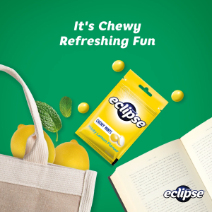 [Bundle Of 3] Eclipse Chewy Lemon Bag 45G Candy / Intense Freshness / Snacks
