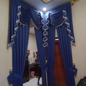 Gorden Poni 1Set model gelombang tirai mewah murah elegan hordeng pintu kamar