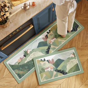 Kitchen Mat Anti-Slip Absorbent Oil And Dirt Resistant Flower Carpet Home Use Washable Floor Rug Durable Non-Slippery Pad