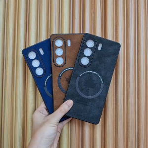 Case Maple Magnetic For Tecno Camon 40 Pro / Camon 40 Softcase Leather Magsafe