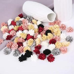 10/20Pcs Flannel Fabric Daisy Flower Head Artificial Flowers Handmade DIY Crafts Wedding Room Decoration Clothing Accessories
