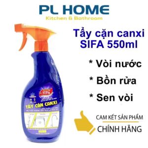 Chất tẩy cặn canxi Sifa 550ml dùng làm mới cho sen vòi chậu rửa bồn nước - Không độc hại