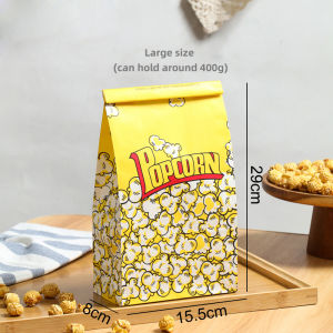 Wire Seal Kraft Popcorn Paper Bags for Birthday Movie Party Favors Treat Bags Wedding Bridal Favor Guests Gifts Bags