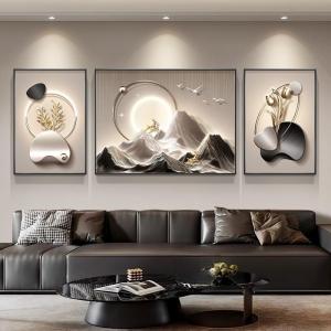 Modern Luxury Living Room Decorative Triptych Wall Art
