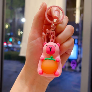 Simulation Capibara Anime Lighting In The Dark Toy Kawaii Cute Mini Doll Warm Light Keyring Creative Luminous Capybara Keychain