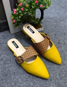 misuta slip on  Kode Lolip  flat  2 cm paduan warna kombinasi elengat