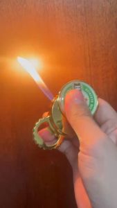 HCM Bật Lửa Xài Gas Đồ Khui 2in1 Logo Bia Ken