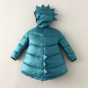 Hipapa | Mùa Thu Đông Trẻ Em Khủng Long Áo Khoác Dù Cotton Xuống Áo Khoác Làm Dày Ấm Snowsuit Cho Bé Trai Bé Gái Có Dây Kéo Có Mũ Áo Khoác Ngoài