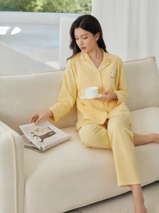 SHI YUE JIE JING | Breastfeeding Cotton Sleepwear Set