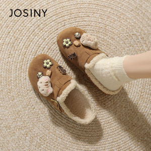 Josiny | Warm Winter Half Slippers Women Slip-On