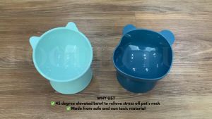 Pet Bowl Cat Dog Food Water Bowl Litter Feeding Dish Tilt Pet Neck Protectors Mangkuk Bekas Makanan Kucing Anjing
