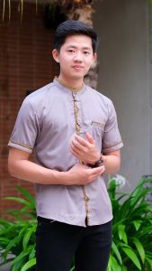 Koko Pria Dewasa Lengan Pendek Terbaru Bahan Katun Toyobo Motif Shaka Elrumi Original