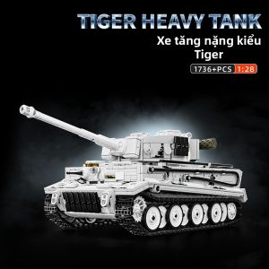 TAOZIAWA | Snow Camo WWII German Tiger Heavy Tank Building Block Toy