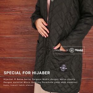 Jaket Wanita Muslimah Parasut - Hijacket Belva - Jaket Panjang Hijaber Musim Dingin