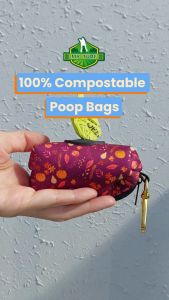 MyTurf 100% Compostable Poop Bags Biodegradable Eco Friendly Garbage Waste Dog Puppy Cat Thick Leakproof Rolls Easy Open