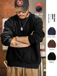 MADEN | Áo Sweater Len Bông Mỹ Phong Cách Retro