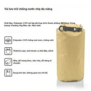 Túi Khô Chống Nước Siêu Nhẹ Miệng Cuộn Dung Tích Lớn Có Thể Gấp Gọn Dùng Cho Các Hoạt Động Như Đi Canyoning Bơi Lội Chèo Ván Chèo Thuyền Kayak Lặn Với Ống Thở