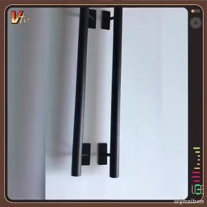 2025Rustic Mount White Matte Black Barn Wooden Door Pull Bar With Lean Feet