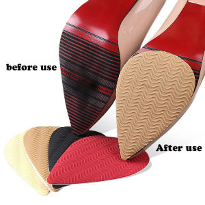 1Pair Rubber Shoe Sole Protector Wear-Resistant Non-Slip Forefoot Shoes Mat Self-Adhesive Sole Protector Rubber Pads Cushion