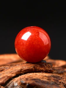 Optimized Red Jade round Beads DIY Loose Beads Handmade Woven Bracelet Pendant Rope Jewelry Accessories Materials Fresh out