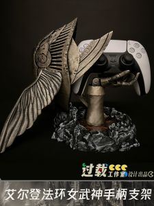 Manwu Elden French Ring Theme Ps5/PS4/Xbox Handle Bracket Female Martial Arts Model Old Man Ring Ornaments