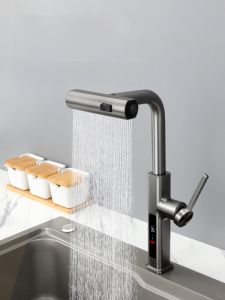 พนักงานน้ำแบบพับได้ที่ปรับได้ 360 องศา ช่องระบายน้ำแบบดิจิทัล อุปกรณ์ตกแต่งบ้านในครัว เครื่องมือปรุงอาหาร อุปกรณ์ตกแต่งบ้าน