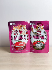 combo tiết kiệm 12 gói - 24 gói Pate Miuna 70gr cá ngừ dạng thạch dành cho mèo trưởng thành và mèo con - T3 PETS SHOP