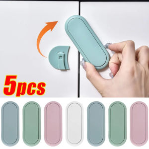 5PCS Kids Safety Cabinet Lock Baby Anti Pinch Hand Invisible Lock Plastic Security Protector for Drawer Door Cabinet Wardrobe