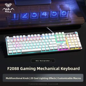AULA-MOJING | Gaming and Office 108-Key Mechanical Keyboard with Side Engraving