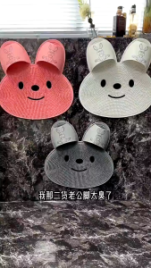 Rabbit Silicone Foot Massage Foot Mat Bathroom Anti-Slip Mat for Lazy People Washing Feet Rubbing Feet Shower Floor Mat