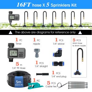 30-5m LCD Quick Connect Atomizing Sprinkler Timer Irrigation Kit Custom Automatic Watering System Flexible Adjustment Nozzle
