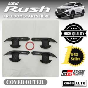Cover Outer Pintu Cover Pengaman Pintu Mobil Rush 2018 - 2024 Hitam Doff GR SPORT