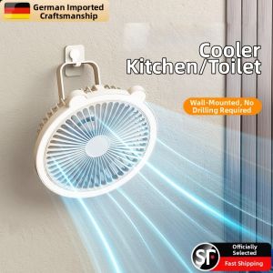Bathroom Summer Cooling Wall-mounted Fan No-plug Required