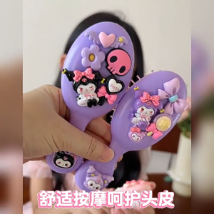 SKM Cute 3D Sanrio Character Hair Brush Design for Girls and Kids HM297 Sikat
