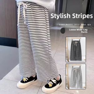New Spring Casual Flared Striped Pants